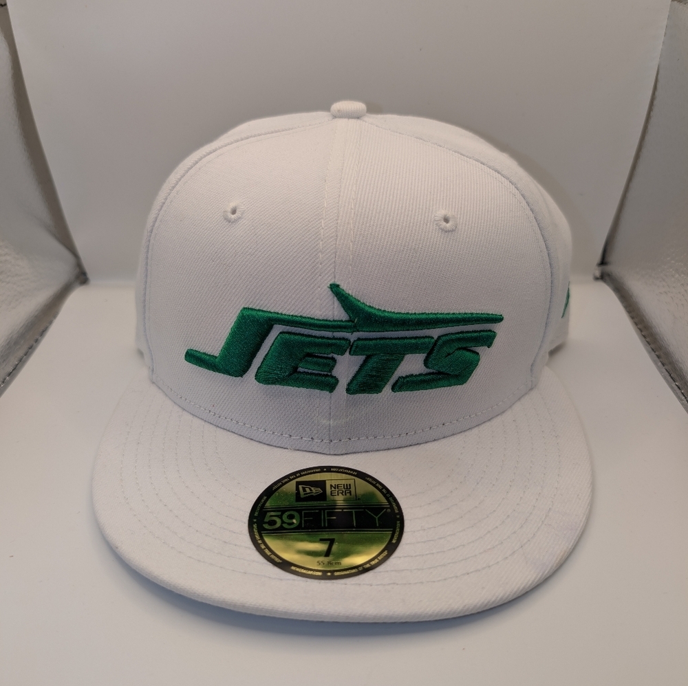 New Era White and Green Jets Cap